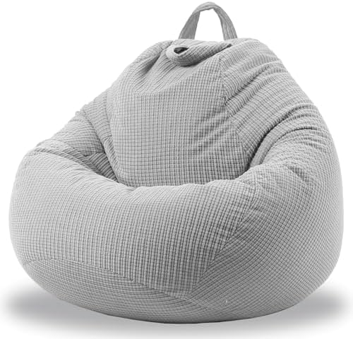 ENBAOHUI 3 Ft Bean Bag Chair Cover (No Filler) Stuffed Animal Storage Bean Bag Cover for Pets Dogs/Cats Bed Corduroy Stuffed for Organizing Plush Toys